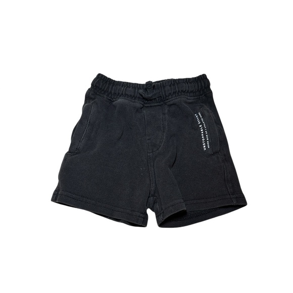 Zara Toddler Boy Black Straight Text Plush Shorts Size 2-3 Years - Picture 1 of 8